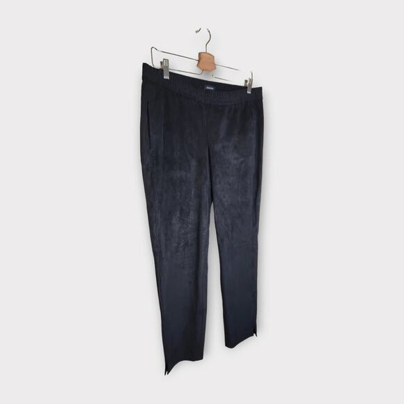Aritzia Babaton Caden Faux Suede Pull-On Pants Black Women’s Size 8 Medium - Picture 3 of 6